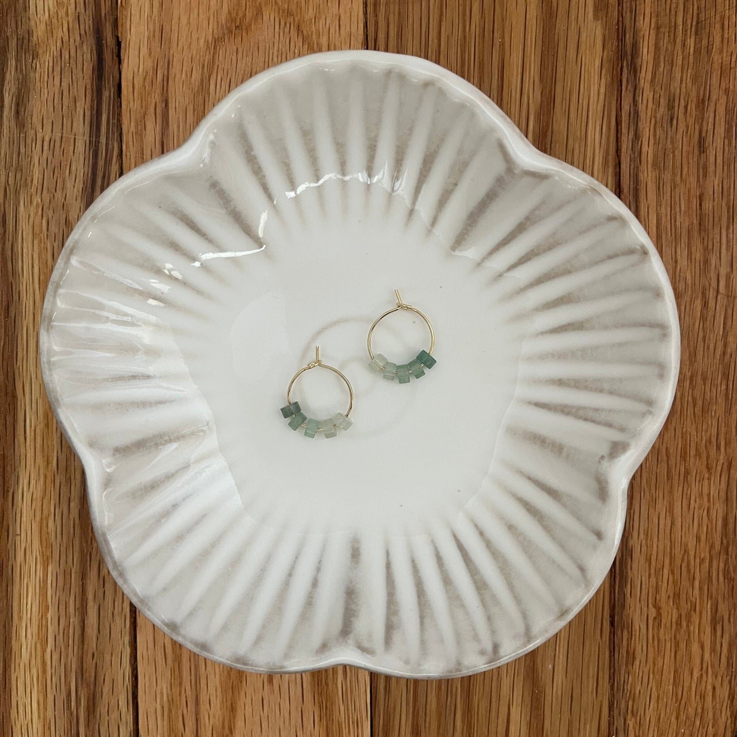 Something Jade - Thin Hoop Earrings