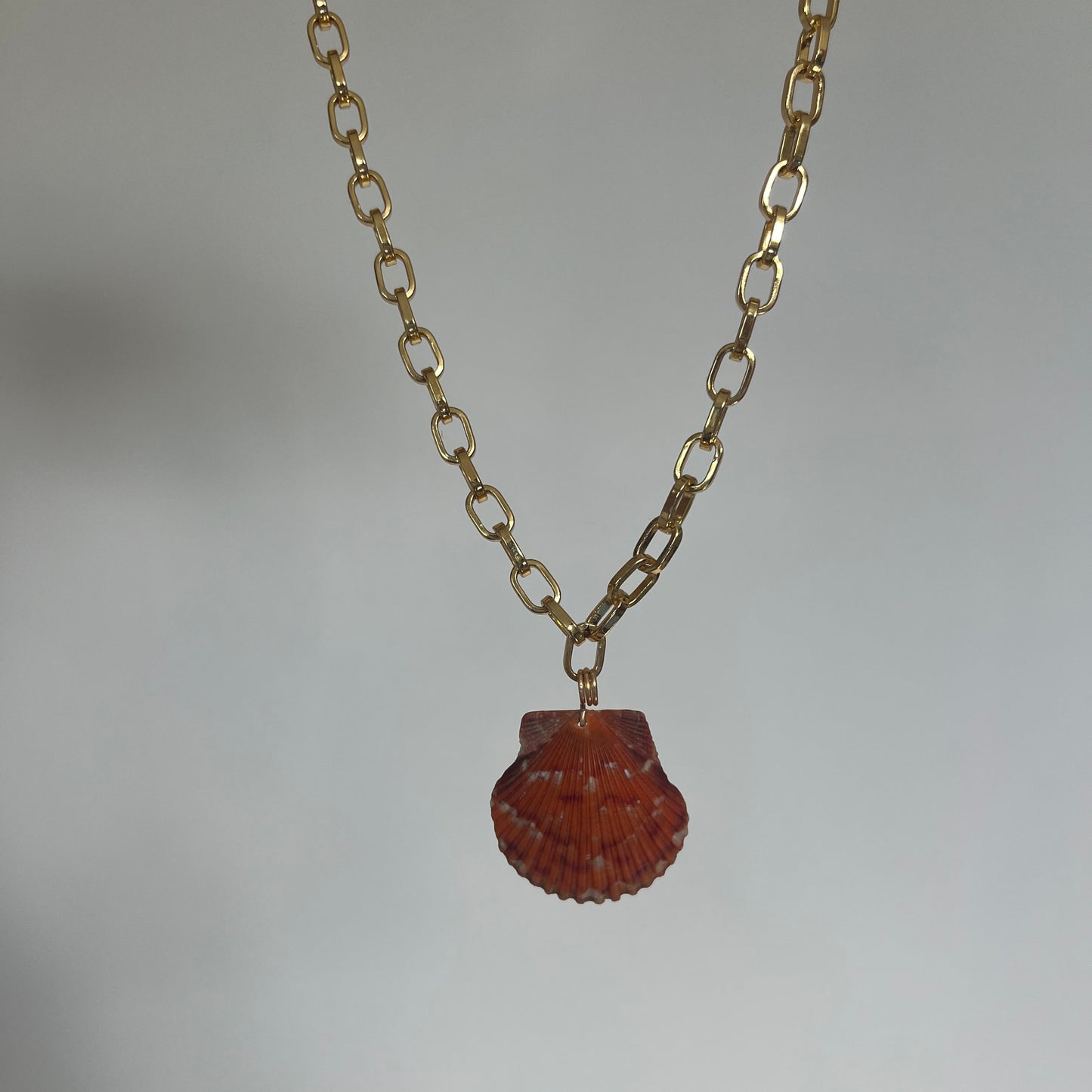 Little Mermaid - Calico Scallop Pendant Necklace