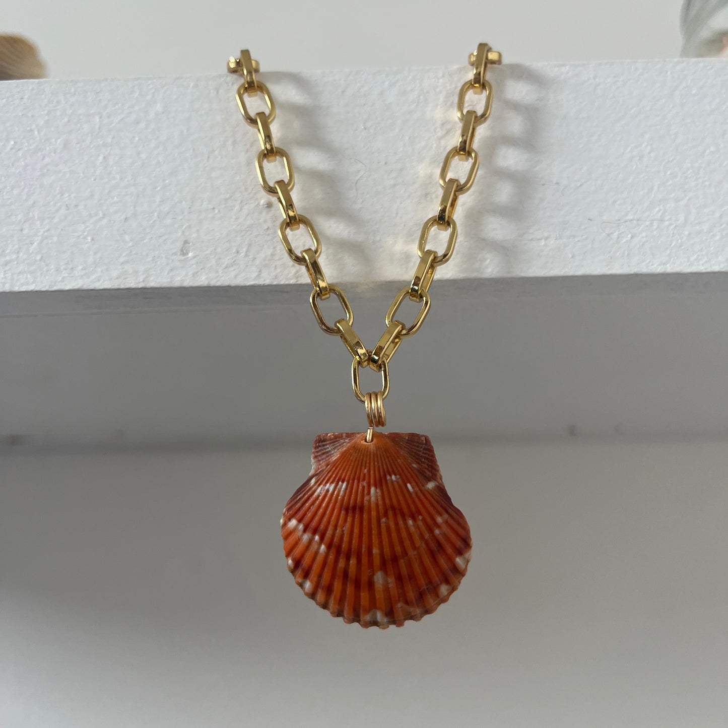 Little Mermaid - Calico Scallop Pendant Necklace