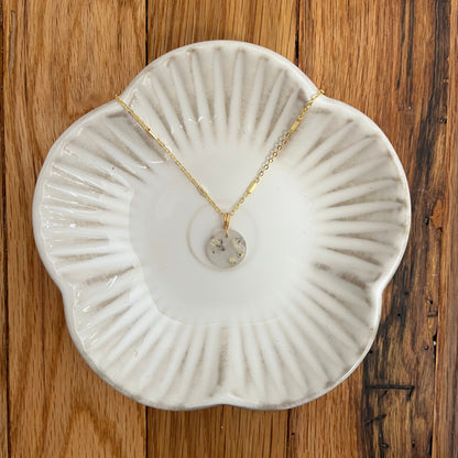Summer Frost - Pressed Flower Pendant Necklace