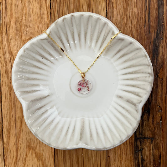 Blossom - Pressed Flower Pendant Necklace